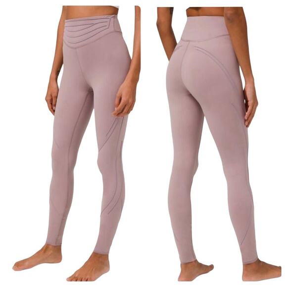 Lululemon Leggings Get in Line Super High Rise Tight 28" Violet Verbana Purple 4 - Picture 1 of 10